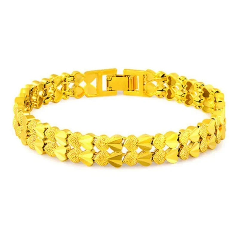 9999 Gold Bracelet Women's 24 K Genuine Gold Bracelet Bracelet Gold Bracelet Women's Adjustable Versatile Gifts